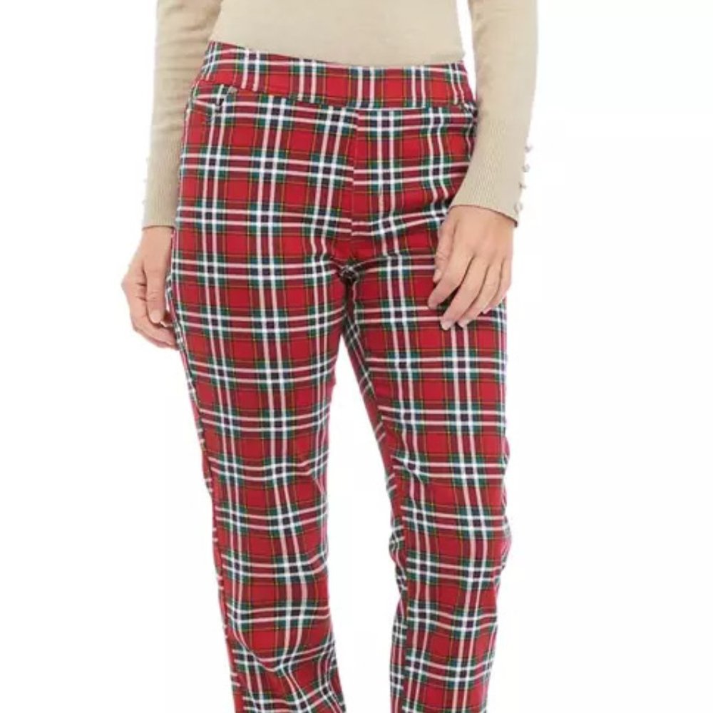 KIM ROGERS RED PLAID PANTS